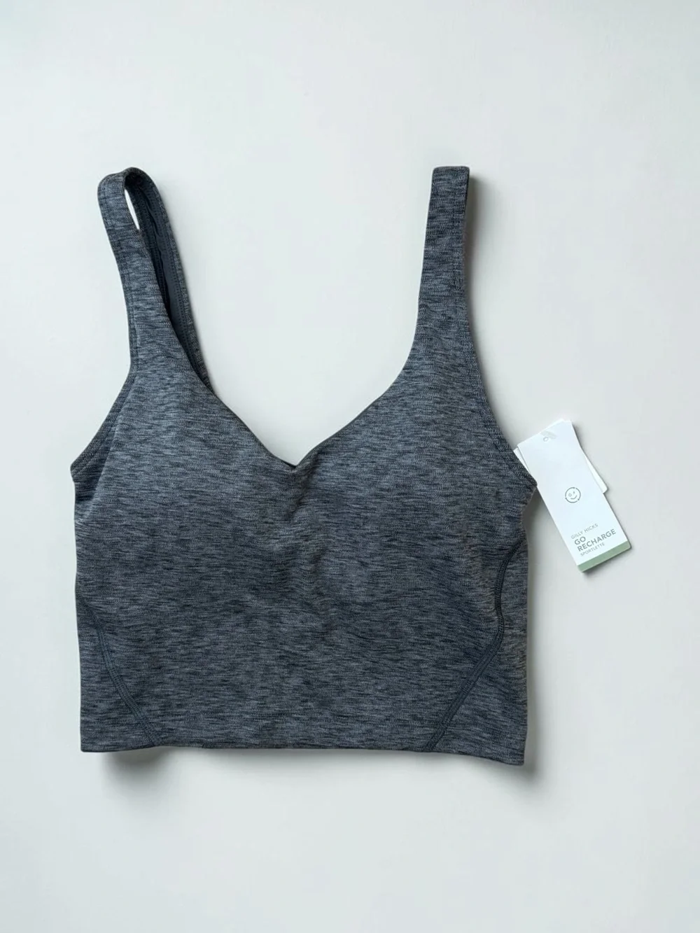 Gilly Hicks Heather Gray Workout Tank Top Go Recharge Sportlette - Picture 1 of 14